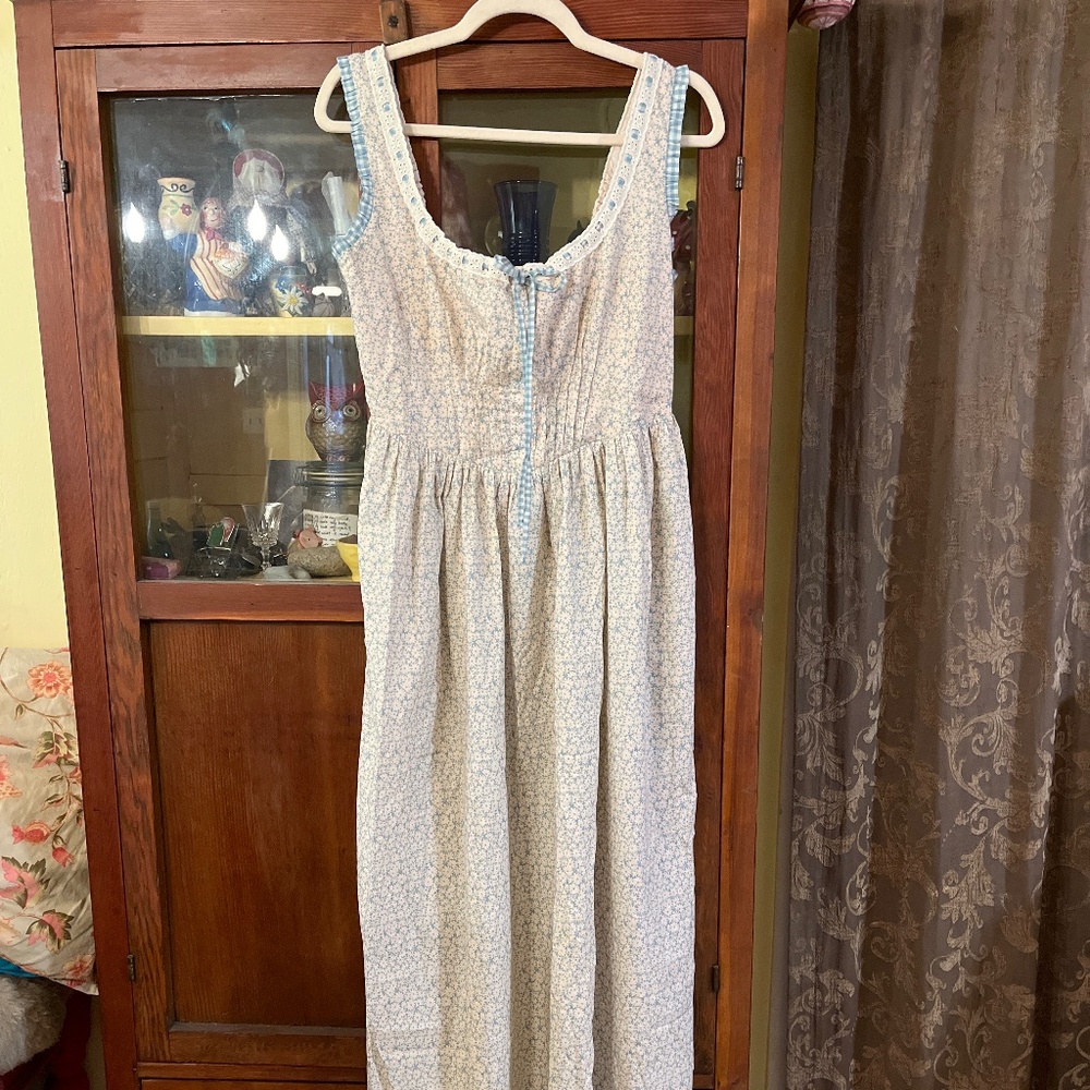 Christy Dawn Light Blue Floral Midi Dress - Picture 2 of 4